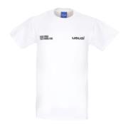 Witte Heren T-shirt Fabri Fibra Usual , White , Heren