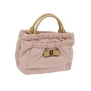 Pre-owned Nylon handbags Salvatore Ferragamo Pre-owned , Pink , Dames