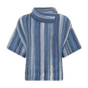 Kleurrijke Cape Blouse met Mooi Patroon Skovhuus , Blue , Dames