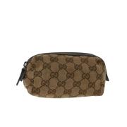 Pre-owned Canvas gucci-bags Gucci Vintage , Beige , Dames