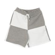 Katoenen Tracksuit Shorts Wit/Grijs Usual , White , Heren