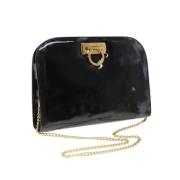 Pre-owned Leather shoulder-bags Salvatore Ferragamo Pre-owned , Black ...