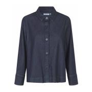 Denim Shirt Blouse Maiowa Stijl Masai , Blue , Dames