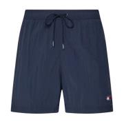 Geborduurde Logo Zwemshorts - Blauw Tommy Jeans , Blue , Heren