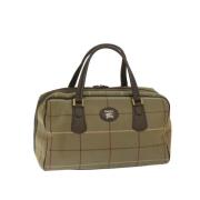 Pre-owned Canvas handbags Burberry Vintage , Beige , Dames