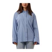 Blauw Gestreepte Shirt voor Casual Dagen Modström , Blue , Dames