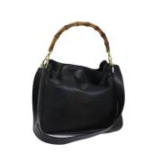 Pre-owned Leather handbags Gucci Vintage , Black , Dames