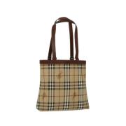 Pre-owned Canvas handbags Burberry Vintage , Beige , Dames