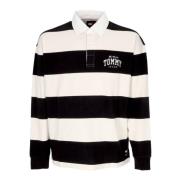 Gestreept Rugby Poloshirt Tommy Hilfiger , Black , Heren