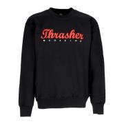 Zwarte Script Crewneck Sweatshirt Thrasher , Black , Unisex