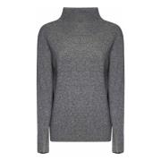 Grijze Melange Wol Kasjmier Turtleneck Sweater Malo , Gray , Dames