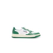 Groene Leren Lage Sneaker Autry , Green , Heren