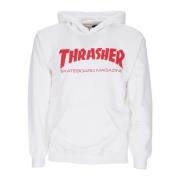 Skatemag Hood White/red Sweatshirt Thrasher , White , Unisex