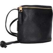 Zwarte Leren Crossbody Tas Fred De La Bretoniere , Black , Dames