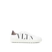 Logo Rockstud Open Witte Sneakers Valentino Garavani , White , Heren