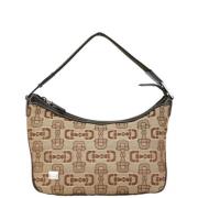 Pre-owned Canvas shoulder-bags Gucci Vintage , Beige , Dames