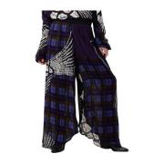 Wijde Broek Dames Donkerblauw Mes Demoiselles , Blue , Dames