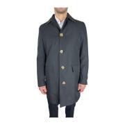 Navy Cotton Trench Coat Aquascutum , Blue , Heren