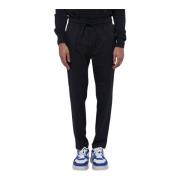 Broek met trekkoord en elastische taille John Richmond , Black , Heren