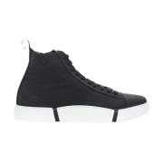 Zwarte Leren Sneaker Roberto Cavalli , Black , Dames