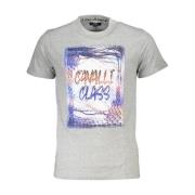 Logo Print Katoenen T-shirt Cavalli Class , Gray , Heren