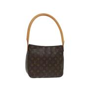 Pre-owned Coated canvas handbags Louis Vuitton Vintage , Brown , Dames