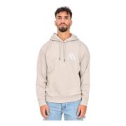 Beige hoodie met geborduurd logo Armani Exchange , Beige , Heren