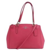 Pre-owned Leather handbags Coach Pre-owned , Pink , Dames