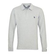 Lange Mouw Polo Shirt met Polo Rider U.s. Polo Assn. , Gray , Heren