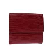 Pre-owned Leather wallets Louis Vuitton Vintage , Red , Dames