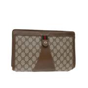 Pre-owned Canvas gucci-bags Gucci Vintage , Beige , Dames