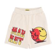 Smiley Logo Sweatshorts Market , Beige , Heren