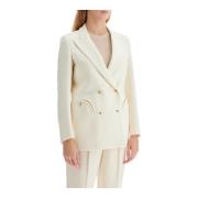 Dubbelrijige wollen blazer Blazé Milano , Beige , Dames