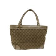 Pre-owned Canvas gucci-bags Gucci Vintage , Beige , Dames