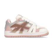 Roze Lage Sneaker met Groene Inzetstukken Acupuncture , Pink , Dames