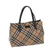 Pre-owned Canvas handbags Burberry Vintage , Beige , Dames