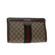 Pre-owned Canvas gucci-bags Gucci Vintage , Beige , Dames