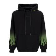 Flames Hoodie Zwart/Groen Vision OF Super , Black , Heren