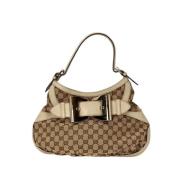 Pre-owned Canvas gucci-bags Gucci Vintage , Beige , Dames