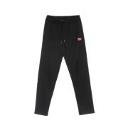 Zwarte Tapered Track Broek Fila , Black , Heren