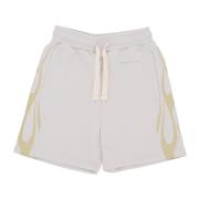 Flames Print Shorts Lunar Rock/Off White Vision OF Super , White , Her...