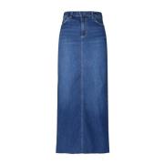 Lange Denim Rok Liu Jo , Blue , Dames