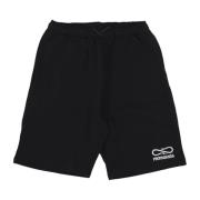 Zwarte Logo Borduurwerk Sweatshorts Propaganda , Black , Heren