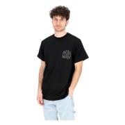 Zwart Crew Neck T-shirt Geborduurd Logo Propaganda , Black , Heren