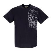 Zwarte/grijze Skull Tee korte mouwen T-shirt Iuter , Black , Heren