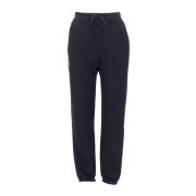 Zwarte Fleece Sweatpants Elastische Taille Dolly Noire , Black , Heren