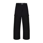 Zwarte Cargo Broek met Gesp Sluiting Y-3 , Black , Dames