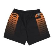 Zwarte/Oranje Zwemshorts met Mesh Propaganda , Black , Heren