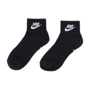 Essentiële Enkelsokken Zwart/Wit Sportkleding Nike , Black , Heren