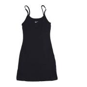 Geribde Jurk Sportkleding Essentials Nike , Black , Dames